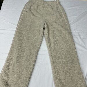 SKIMS Sherpa Boot‑Cut Pants in Light Beige